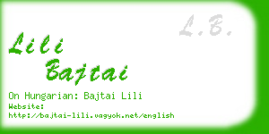 lili bajtai business card